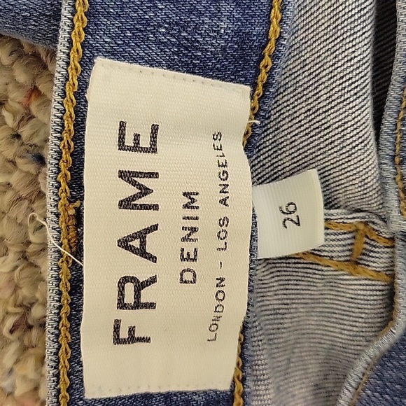 Frame Le Skinny De Jeanne Sz 6 Distressed Jeans Sz 26. Irving - Picture 3 of 6